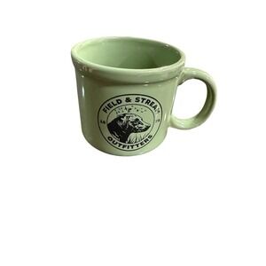 Field & Stream Outfitters Coffee Mug‎ Cup Green Dog Logo hunting fishing outdoor
